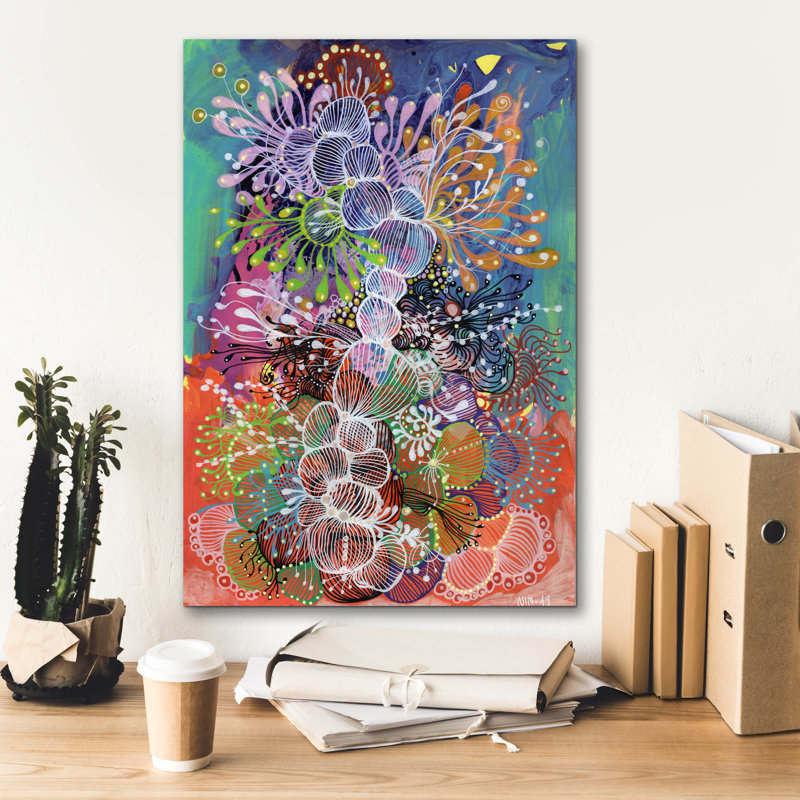 "Epic Graffiti 'Grow With Me2" par Noemi Ibarz, art mural sur toile "par Noemi Ibarz, H 26 po x l 18 po x P 0,75 po