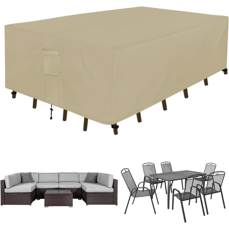 Housse pour ensemble de canapé d'extérieur modulaire imperméable, Beige