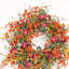 Couronne de fleurs artificielle 26 po avec fleurs de rose et eucalyptus