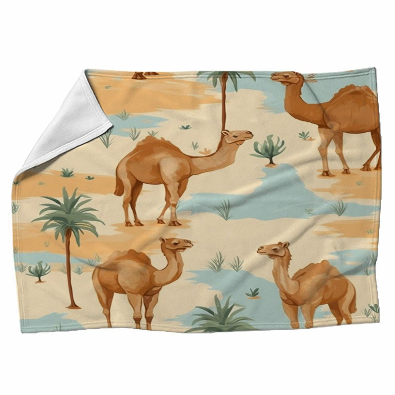 Machine Printed Throw Blanket, 51" W x 60" L