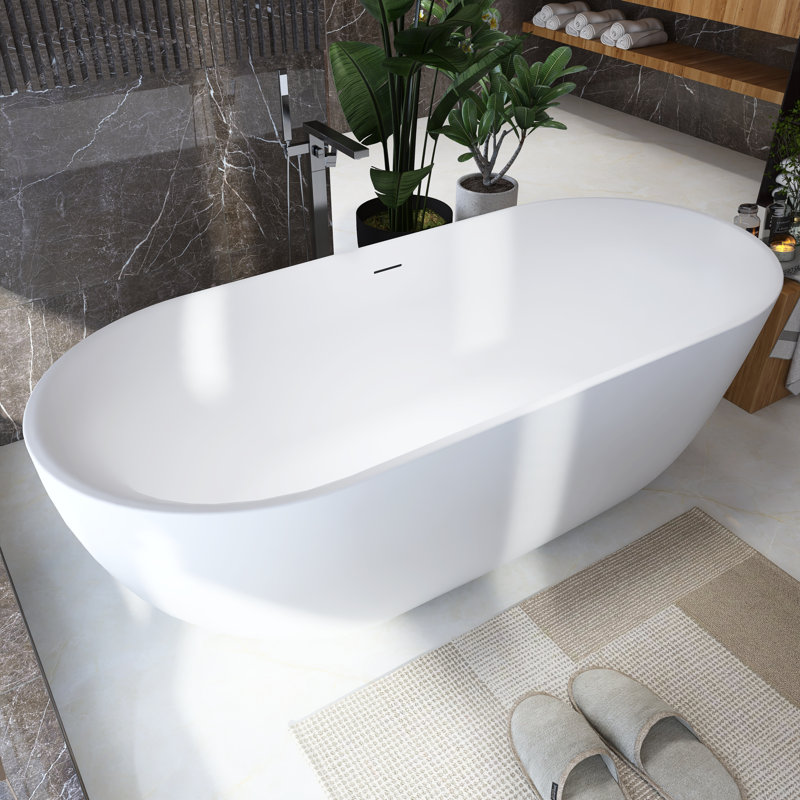 Baignoire de trempage autoportante 68,9 po x 29,5 po