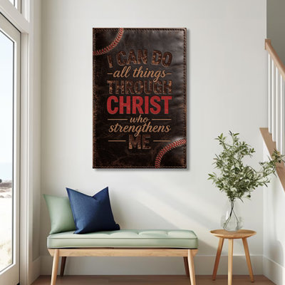 Tableau sur toile avec verset biblique et typographie vintage, 61 x 91 cm (24 x 36 pouces), imprimé sur châssis entoilé, brun et or, citation religieuse, idéal pour le salon, le bureau ou la bibliothèque.