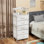 Furnulem Dresser With 5 Drawers, Vertical Storage Tower Fa...