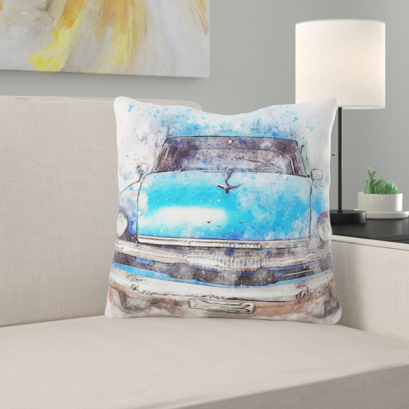 Outdoor Reversible Throw Pillow, Synthetic, Outdoor