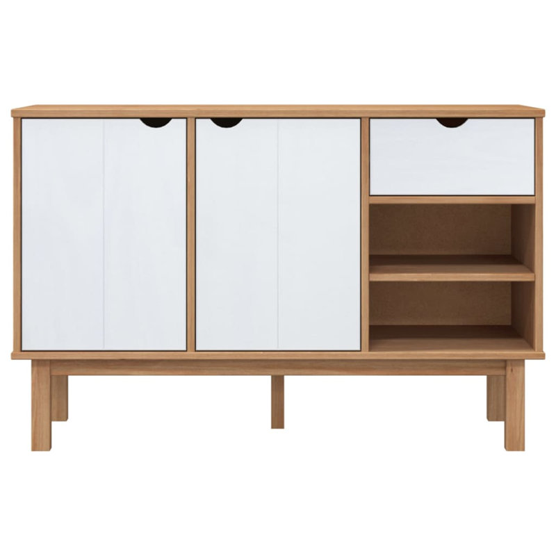 114cm Sideboard, Brown/White