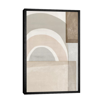 Beige Colour Blocks 1 Piece Painting on Canvas