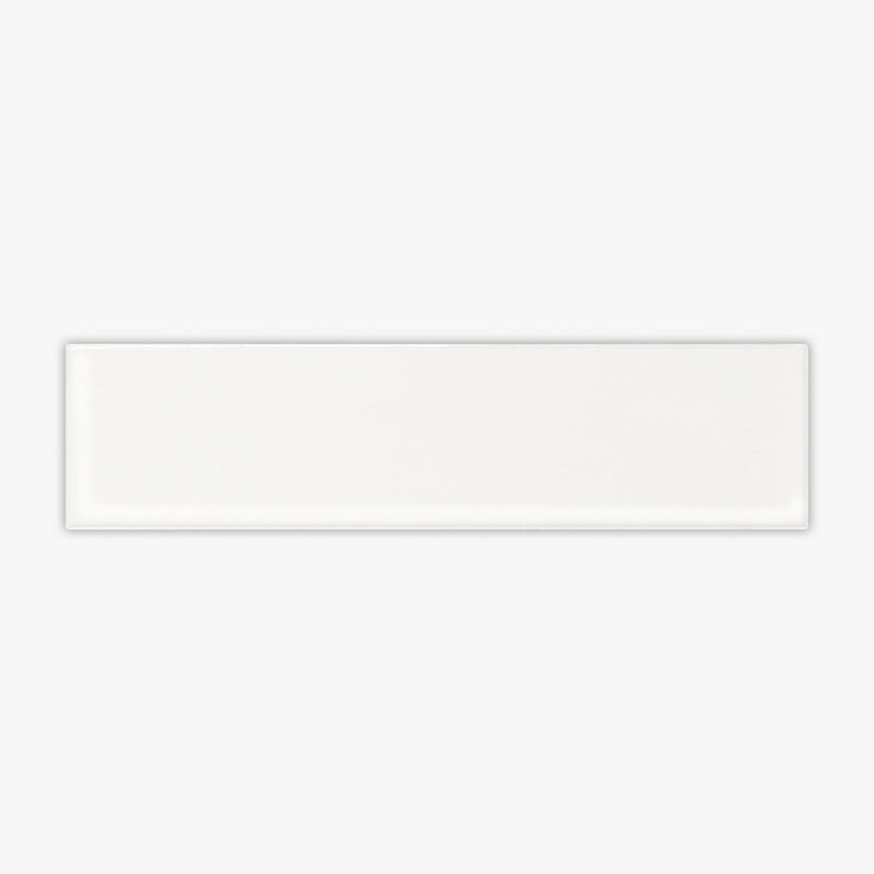 Venice White Glossy 3x12 Ceramic Wall Tile, White
