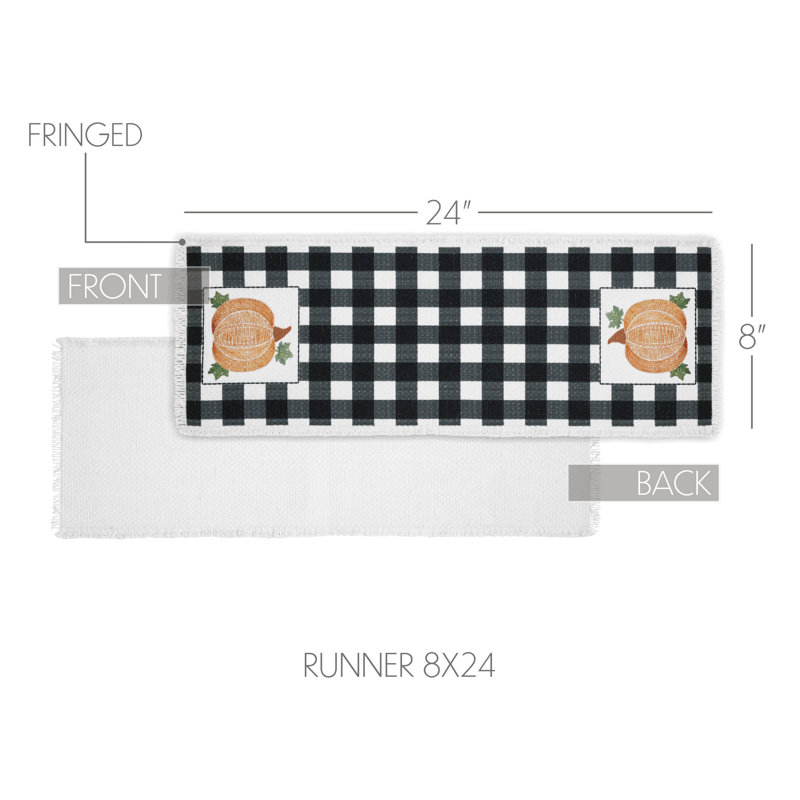  Chemin de table Annie Buffalo, L 24 po x P 8 po