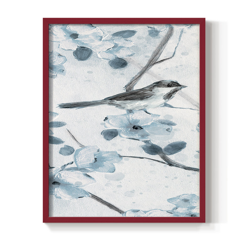 «Spring Sprung I», reproduction encadrée - bois massif, H 30 po x l 24 po, Rouge