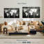 «World Map Iron Impression World Map», ensemble de 3 pièces sur toile-104053512