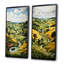 "Paysage de campagne vert et jaune" - 2 pièces sur toile-1076466585-1076466591