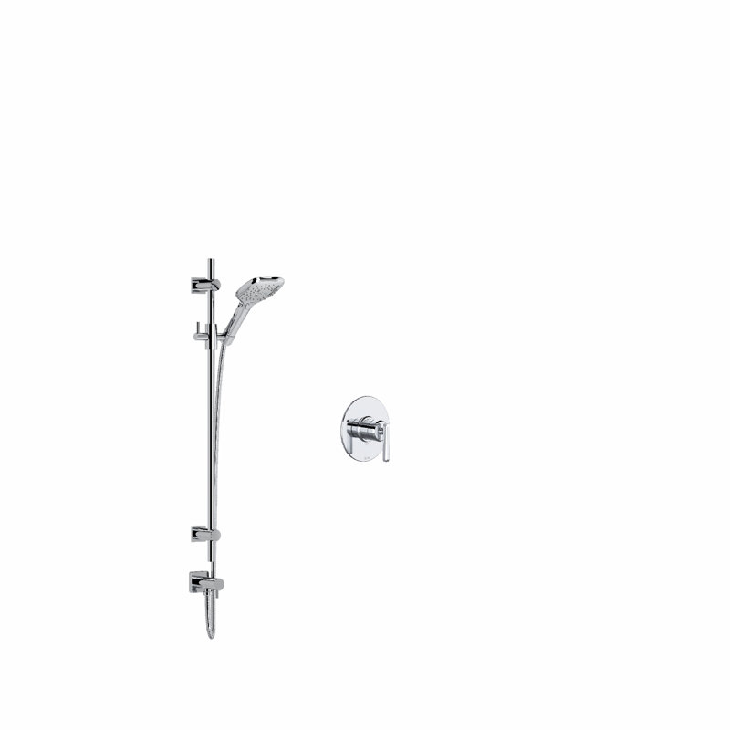 Apothecary Pressure-Balanced (Temperature And Volume) All-In-One Kit with Rough in-Valve, Polished Chrome