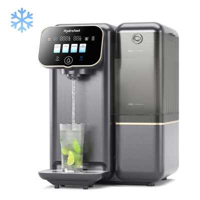Countertop RO Water Purifier, 10°C Chilled & Ambient Water, 6-Stage 5-in-1 Annual Filter, Smart Touchscreen with Real-Time TDS & 4 Preset Volumes, 4L Tank & 1.8L Pure Capacity, 24H UV Sterilization, 3:1 Pure to Waste, BPA-Free & No Installation