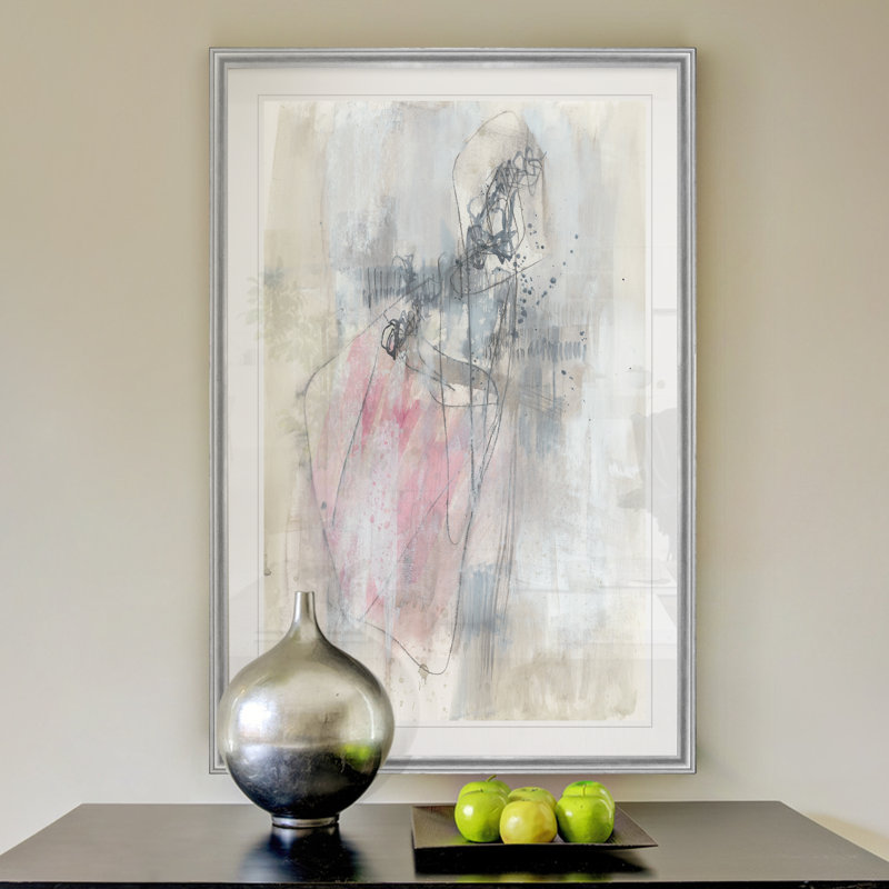 Eleesha tenant le temps II - impression sur toile tendue, H 18,5 po x l 24,5 po x P 1,5 po, Cadre argenté