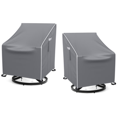 Paquet de 2 housses de chaise de patio imperméables et imperméables