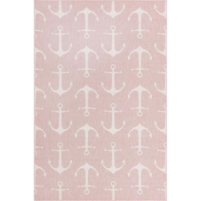 Tapis intérieur / extérieur Brentwood, Rectangle 5 pi 3 po x 7 pi 10 po, Rose
