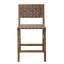 Faux Leather Woven Counter Stool