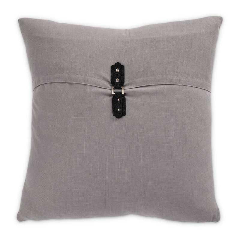 Fusion Duvet Set - Gray, Queen Duvet Cover + 4 Shams + 2 Throws Pillows