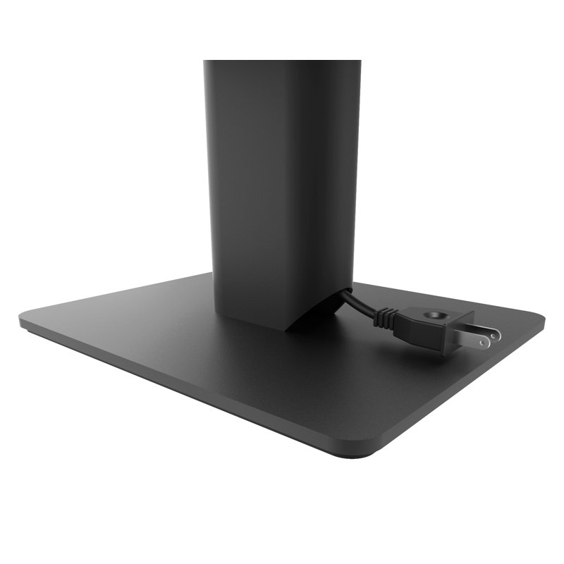 Pieds de haut-parleur de bureau universels avec gestion des câbles SP6HD Kanto, paire, noir mat, Noir