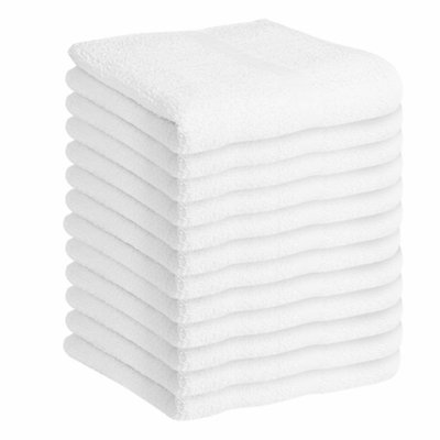 UltraSoft QuickDry Cotton Bath Towels - 12 Pack, 22x44, Super Absorbent, Lightweight, Ideal for Hotel, Home, Pool, Gym, Spa Use