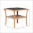 Outsunny Rattan Square Outdoor Coffee Table With Storage Shelf And Tempered Glass Top, Aluminum Frame, Sand