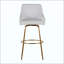 Tabouret de bar à hauteur fixe avec pivot en bois avec repose-pieds en métal - ensemble de 2