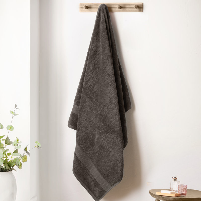 Supima Cotton 100% Cotton, Charcoal Grey, Hand Towel