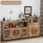 Retro Walnut Solid Wood Sideboard-120789818