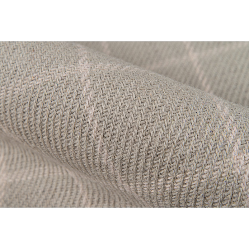 Tapis gris en laine tissé à plat à la main Marlborough, Tapis de couloir 2 pi 3 po x 8 pi