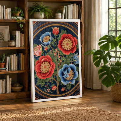 Circle Botanical - Wrapped Canvas