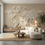 Papier peint carte du monde beige, décoration murale moderne-118821287-118821285