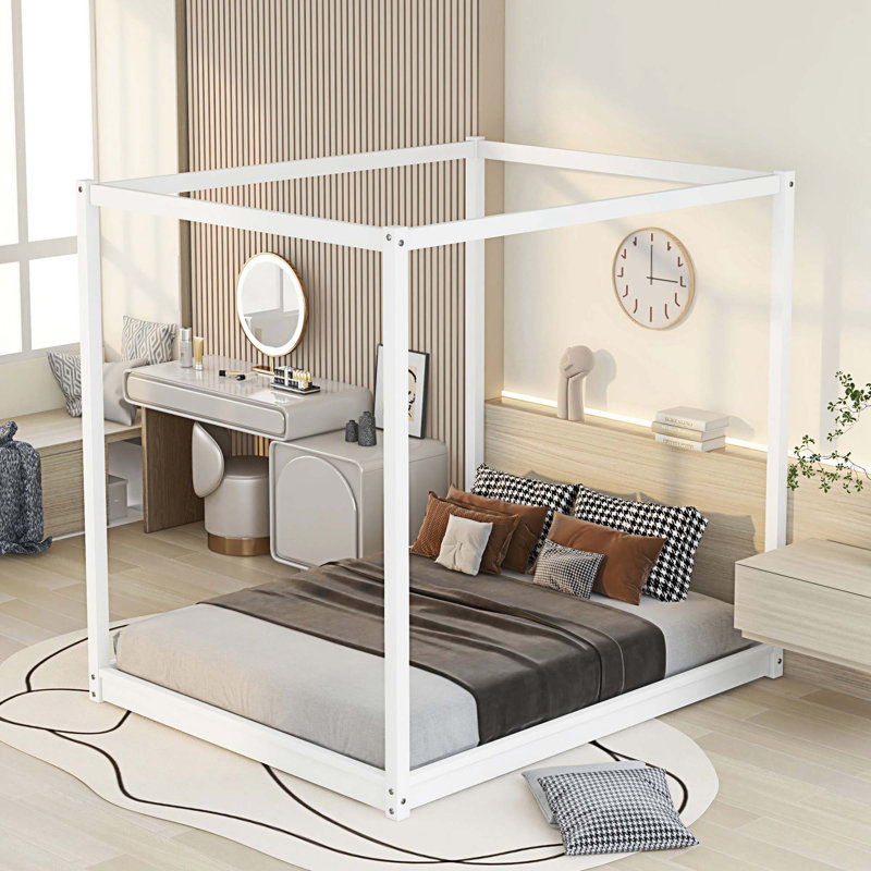 Lit plateforme, Grand, Blanc