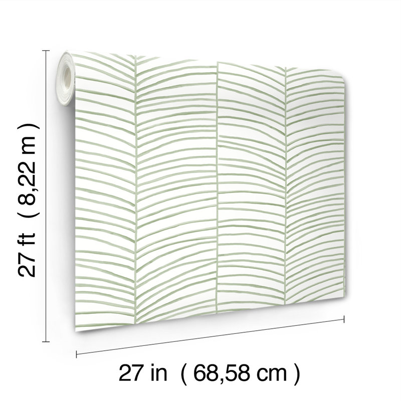 Papier peint Cascade Palm Chevron, Plante palmier