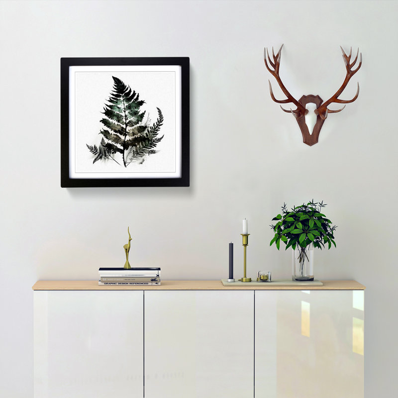 Single Picture Frame Print on Wood, Black