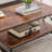 Caveney Coffee Table with Storage, Metal Frame, Industrial Cocktail Table