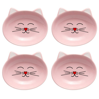 Oscar Ceramic Cat Dish Set of 4