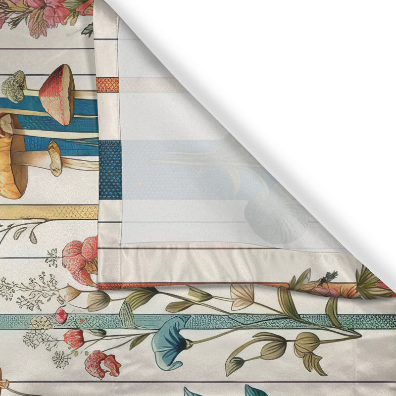 Floral Kitchen Curtain, 55" W x 30" L