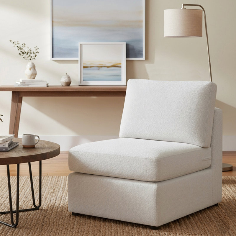 Chaise sans accoudoirs Chauncy - Ivoire, Ivoire ivoire
