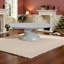 Table basse ovale en fibre de verre avec base sculptée et empilable-995697347