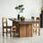 Black rectangular solid wood dining table