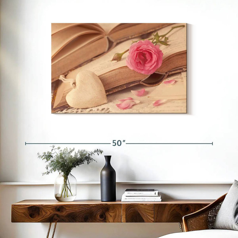 Harnek Pink Rose Bookmark, 24" H x 36" W