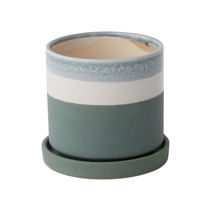 Pot à fleur en céramique Harim, H 4,5 po x l 5 po x P 5 po