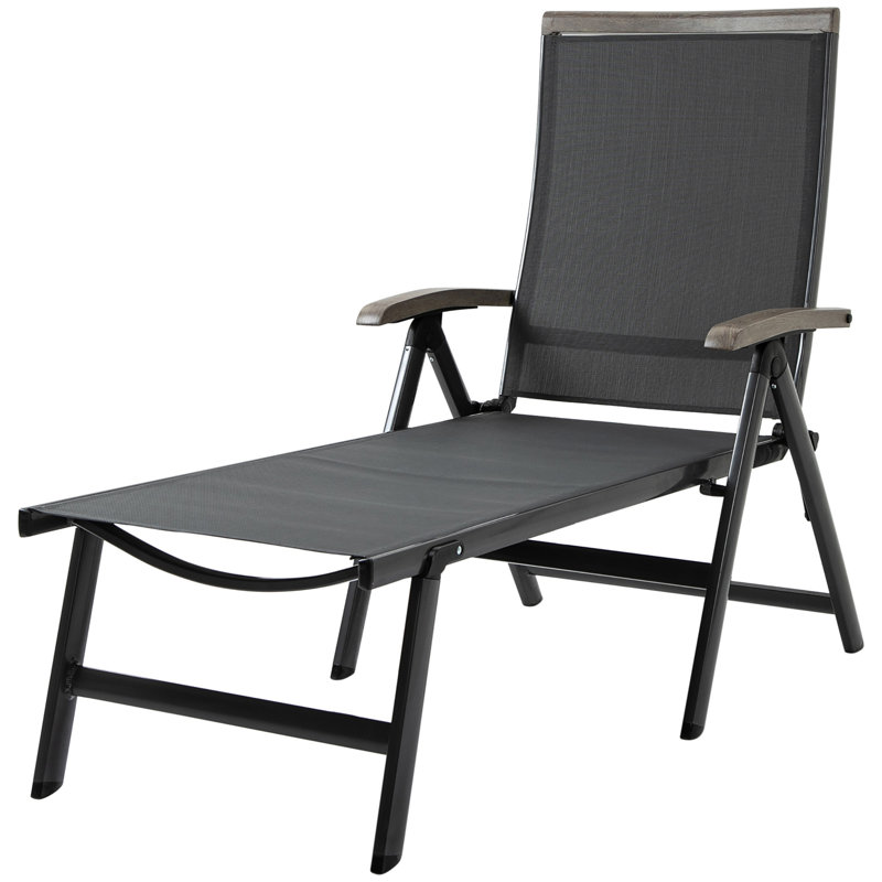 Aymelia 144cm Long Reclining Single Chaise, Grey