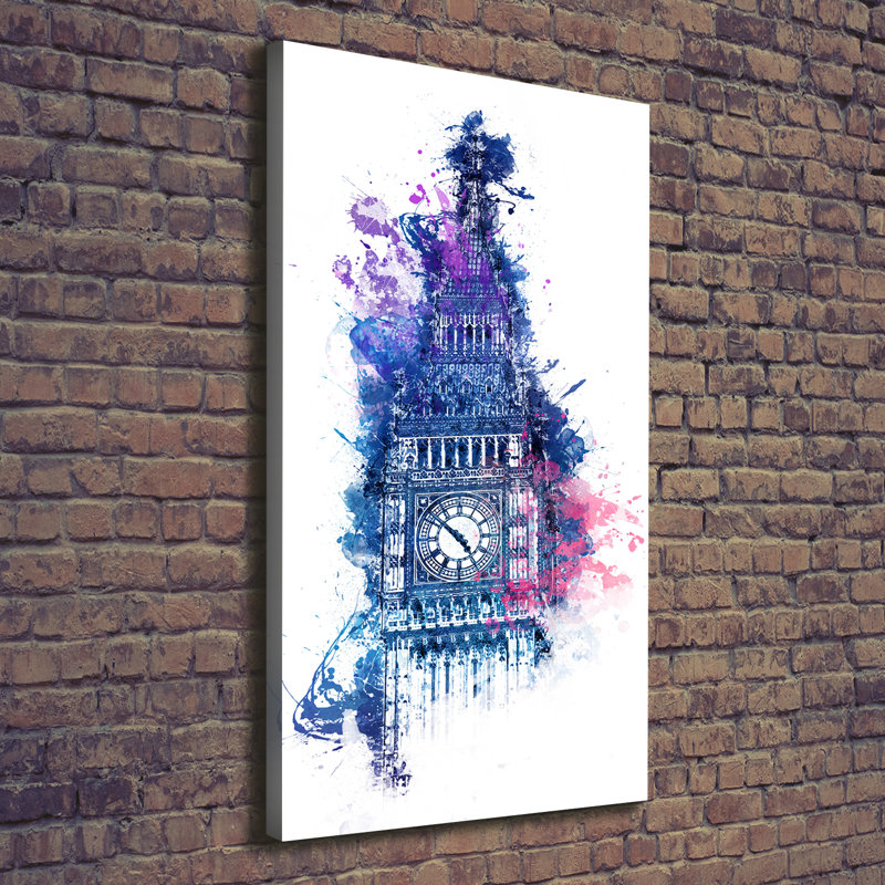 Colourful Big Ben - Wrapped Canvas Print