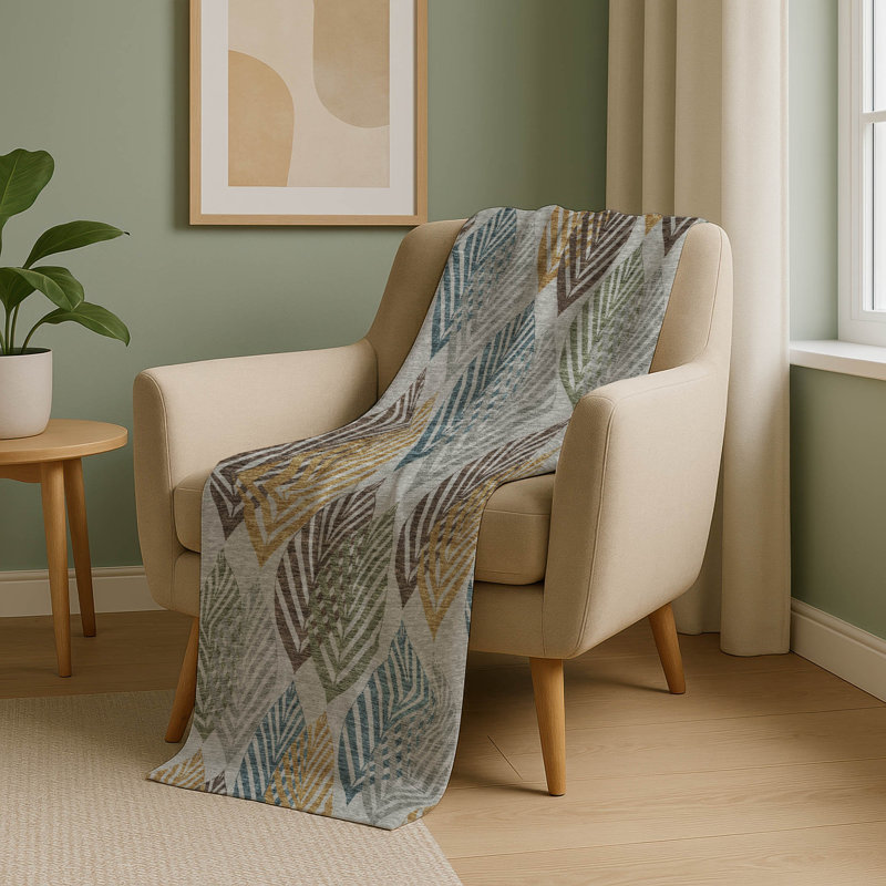 Jeté floral Sherpa ASB744 Addison, Motif floraux gris