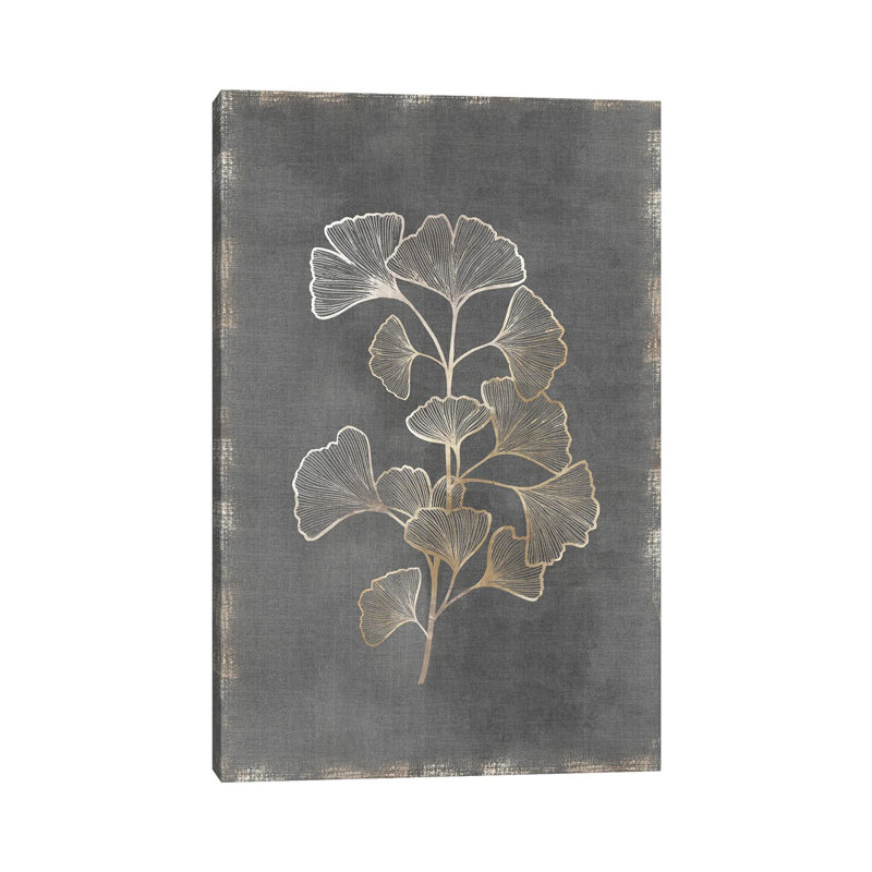 Gilded Botanical II by Eva Watts - Painting on Canvas, Wrapped Canvas, 66.04cm H x 45.72cm W x 3.81cm D