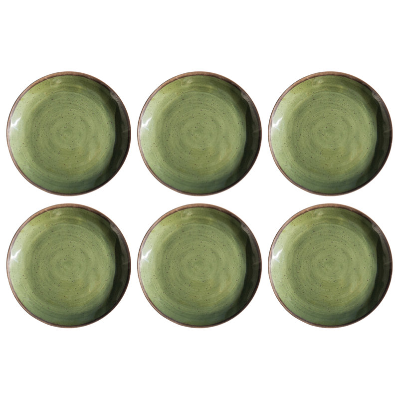 Assiette plate en mélamine NewWave de Retreat Pottery - vert - 10,5 po