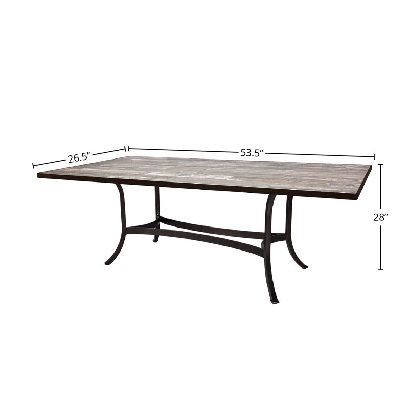 Outdoor Rectangle Dining Table, Copper Creek, Pallazo White