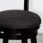 Tabouret pivotant à hauteur de comptoir de 24 po, tissu gris anthracite - matériaux de fabrication, dossier à lattes, design attrayant