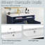 Meuble-lavabo moderne avec lavabo, 91,4 cm (L) x 45,7 cm (P), armoire de rangement bleue avec 2 tiroirs et lavabo en céramique